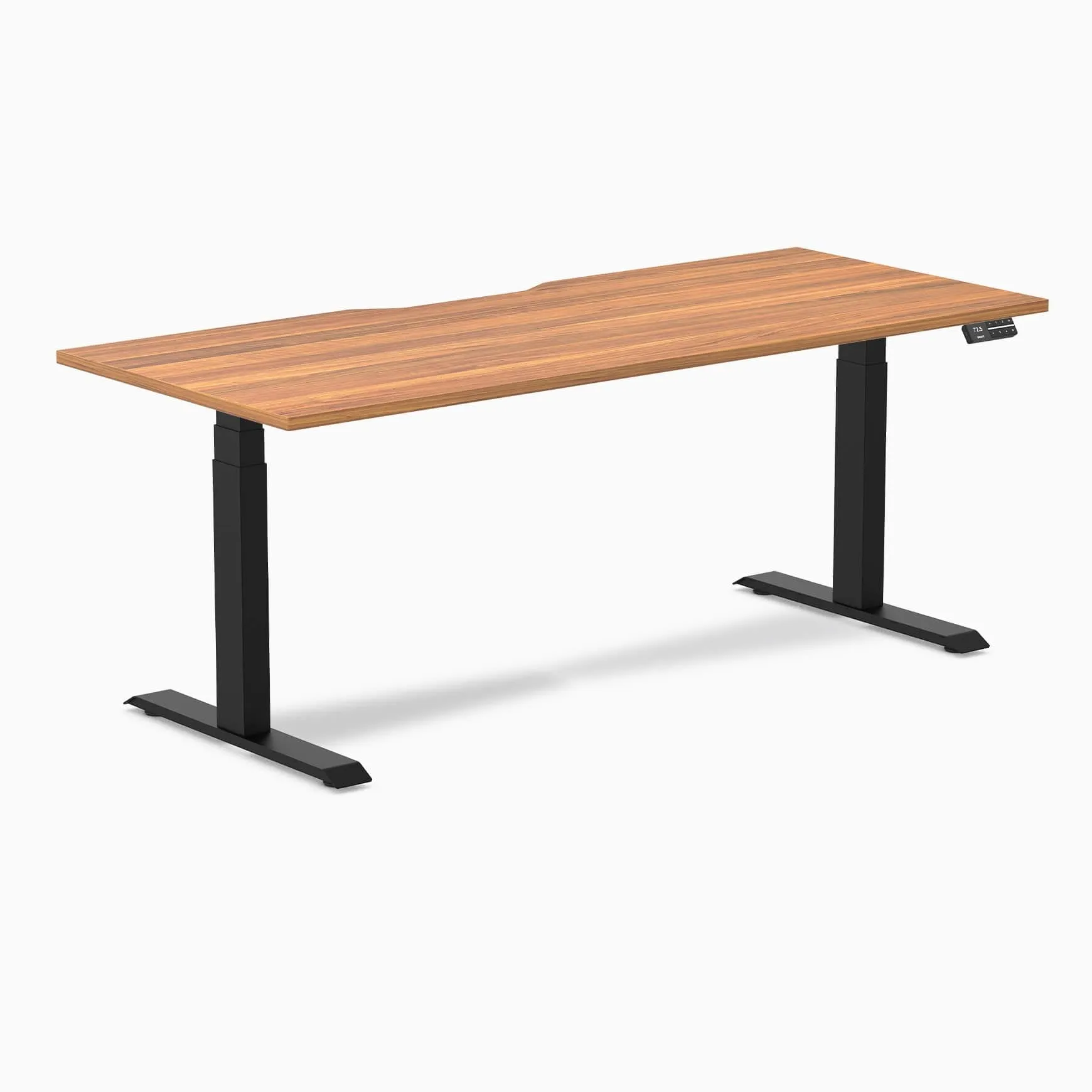Almost Perfect Desky Dual Scalloped Melamine Sit Stand Desk