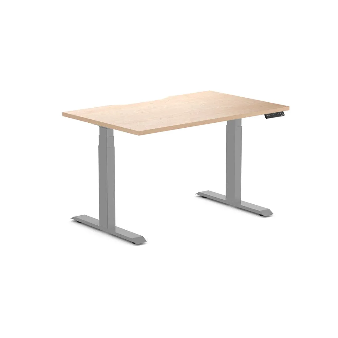 Almost Perfect Desky Dual Scalloped Melamine Sit Stand Desk