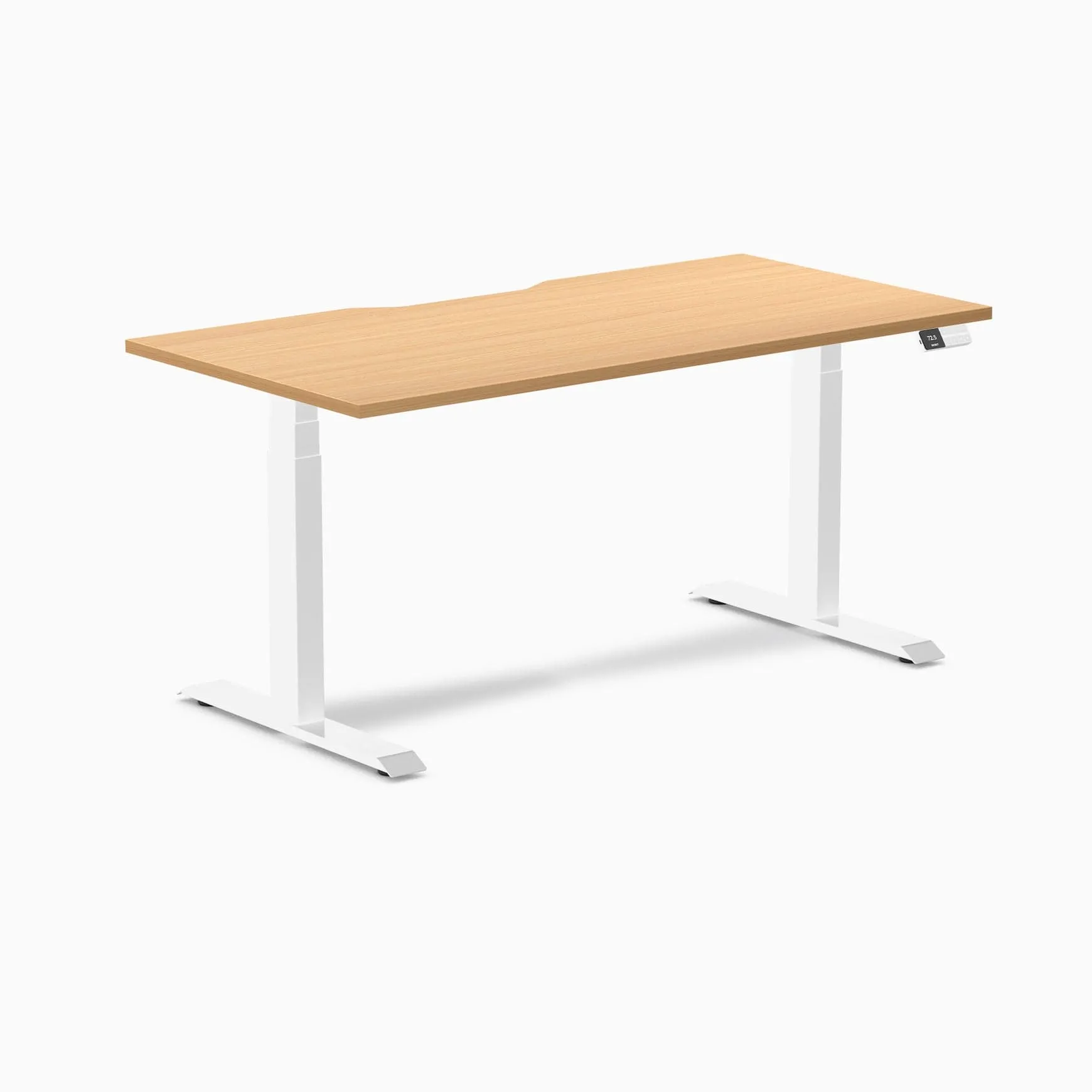 Almost Perfect Desky Dual Scalloped Melamine Sit Stand Desk