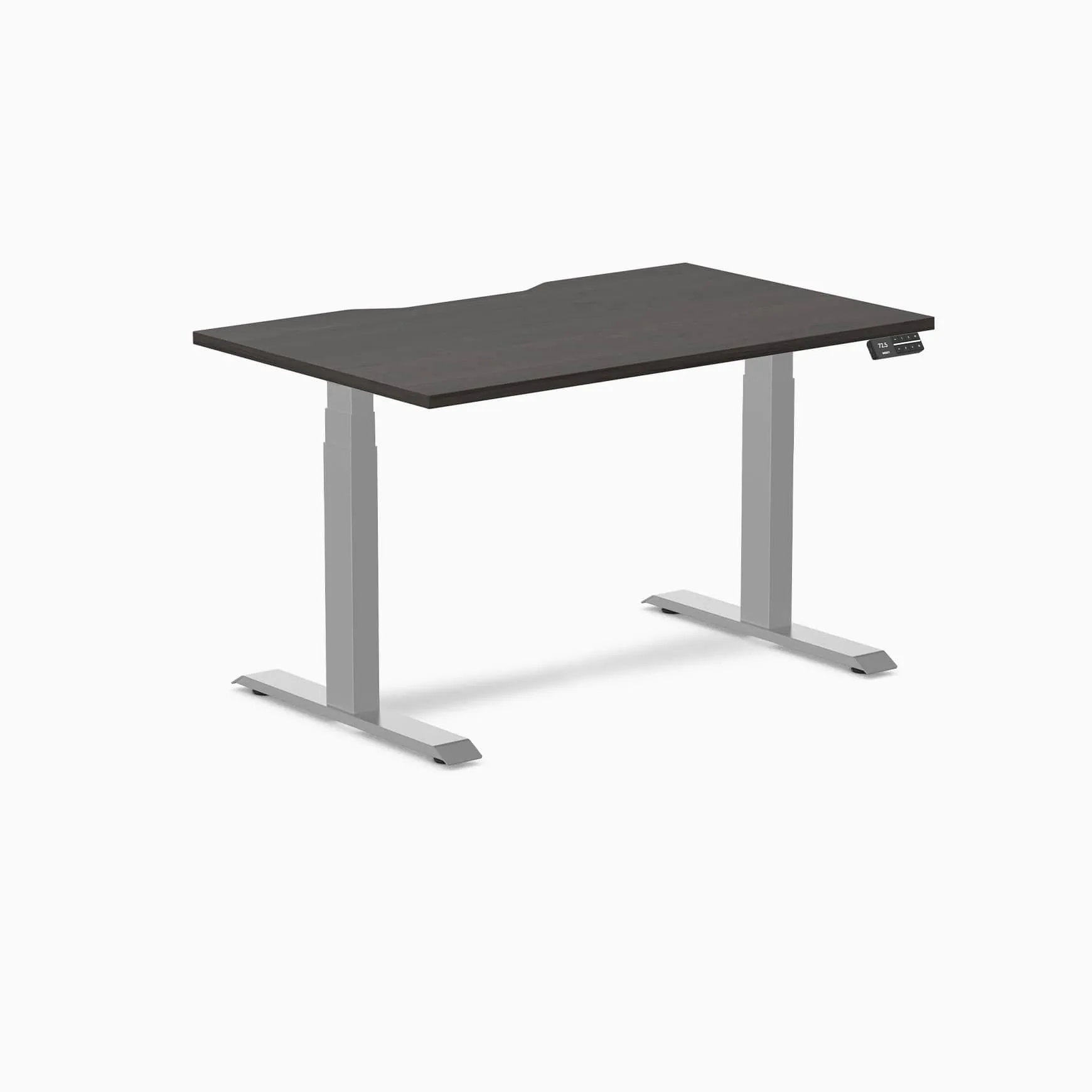 Almost Perfect Desky Dual Scalloped Melamine Sit Stand Desk