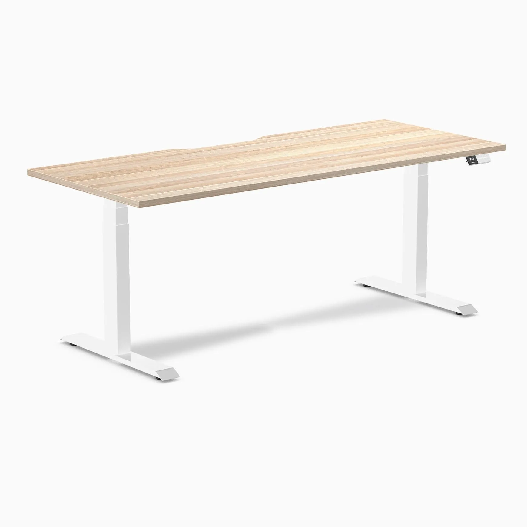 Almost Perfect Desky Dual Scalloped Melamine Sit Stand Desk