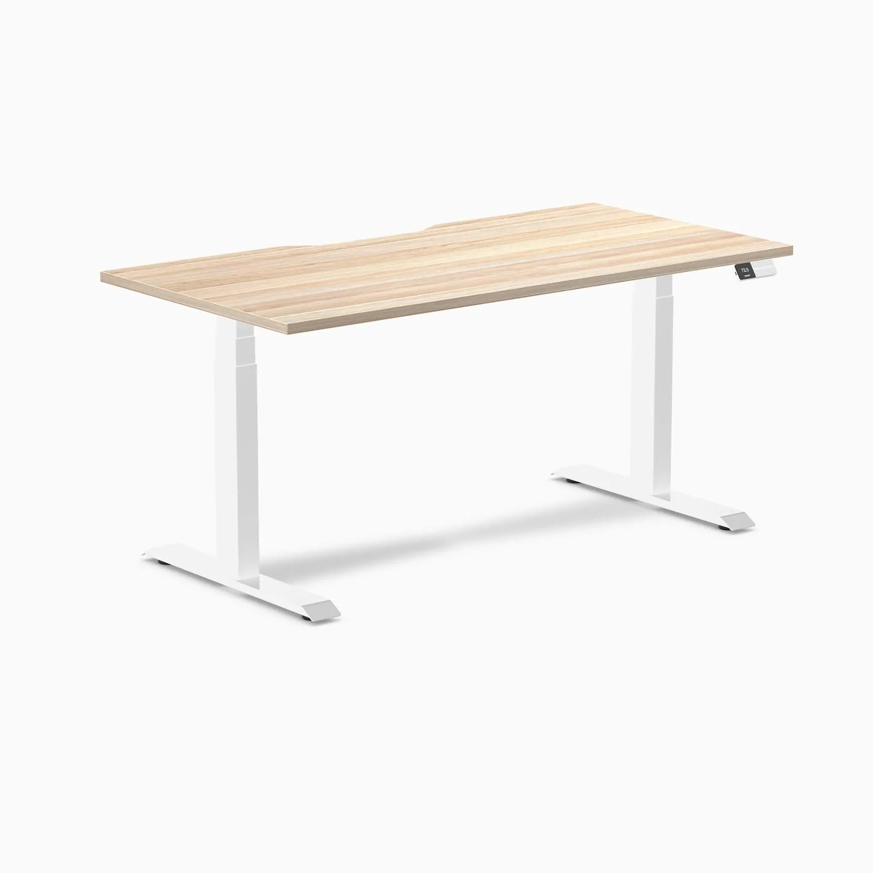 Almost Perfect Desky Dual Scalloped Melamine Sit Stand Desk