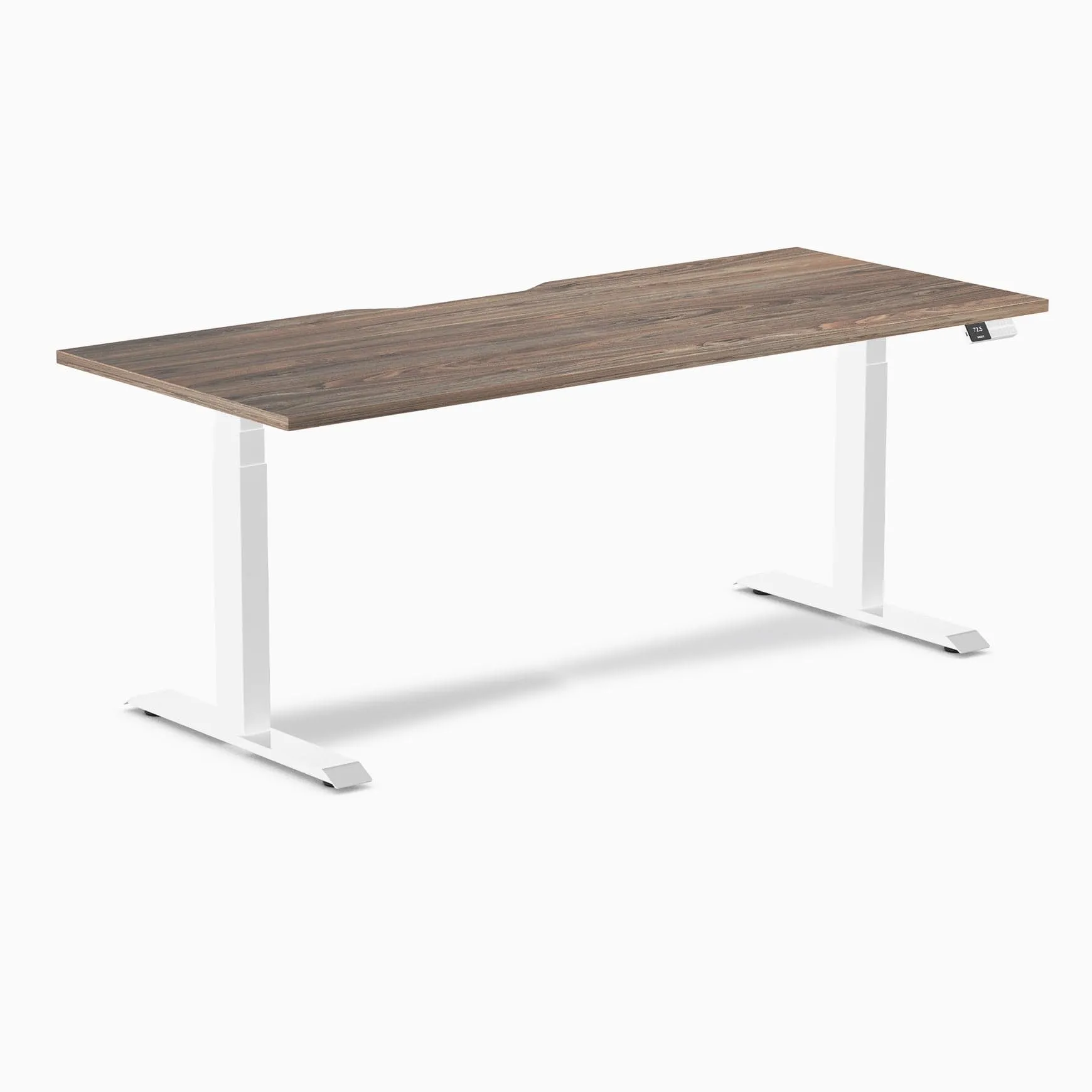 Almost Perfect Desky Dual Scalloped Melamine Sit Stand Desk