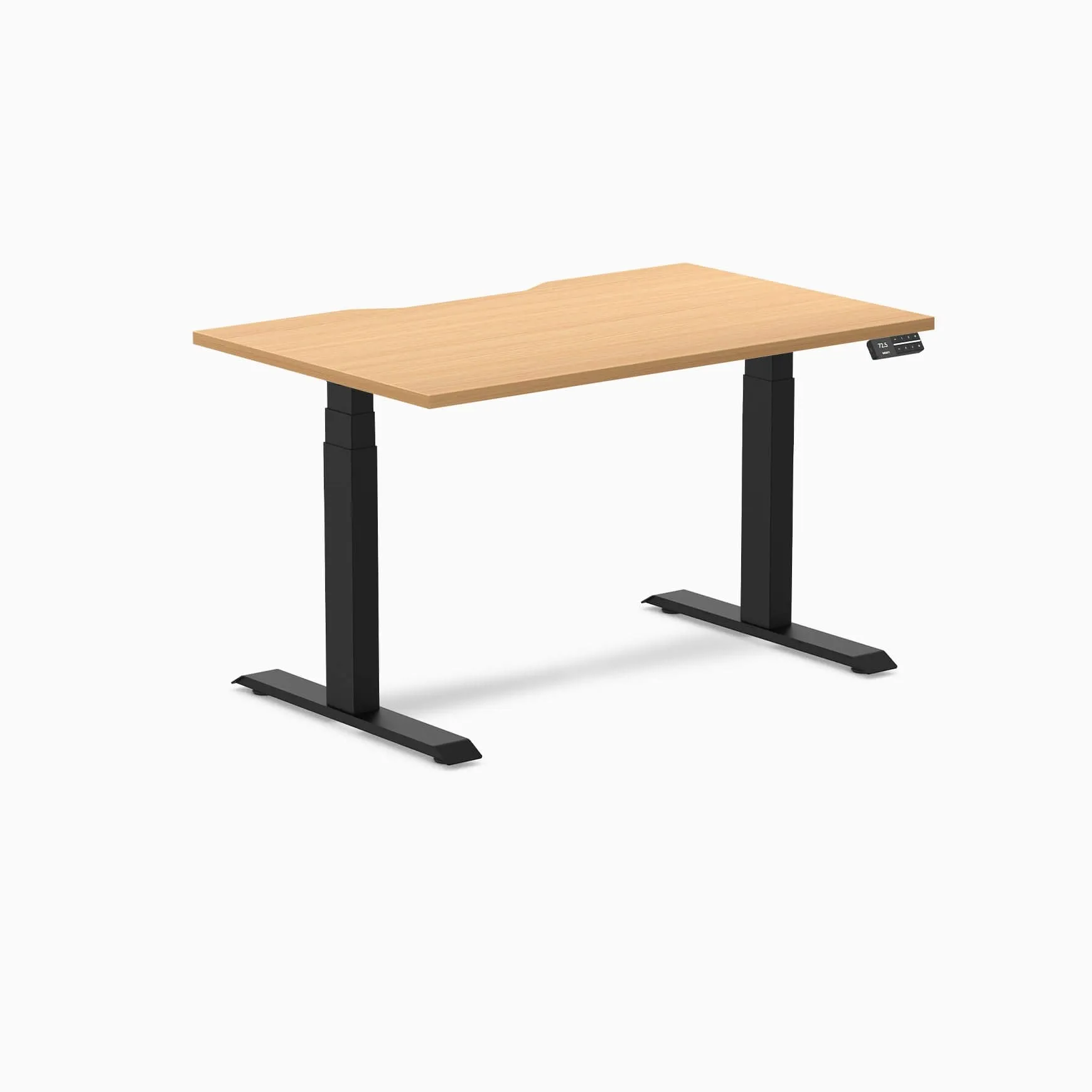 Almost Perfect Desky Dual Scalloped Melamine Sit Stand Desk