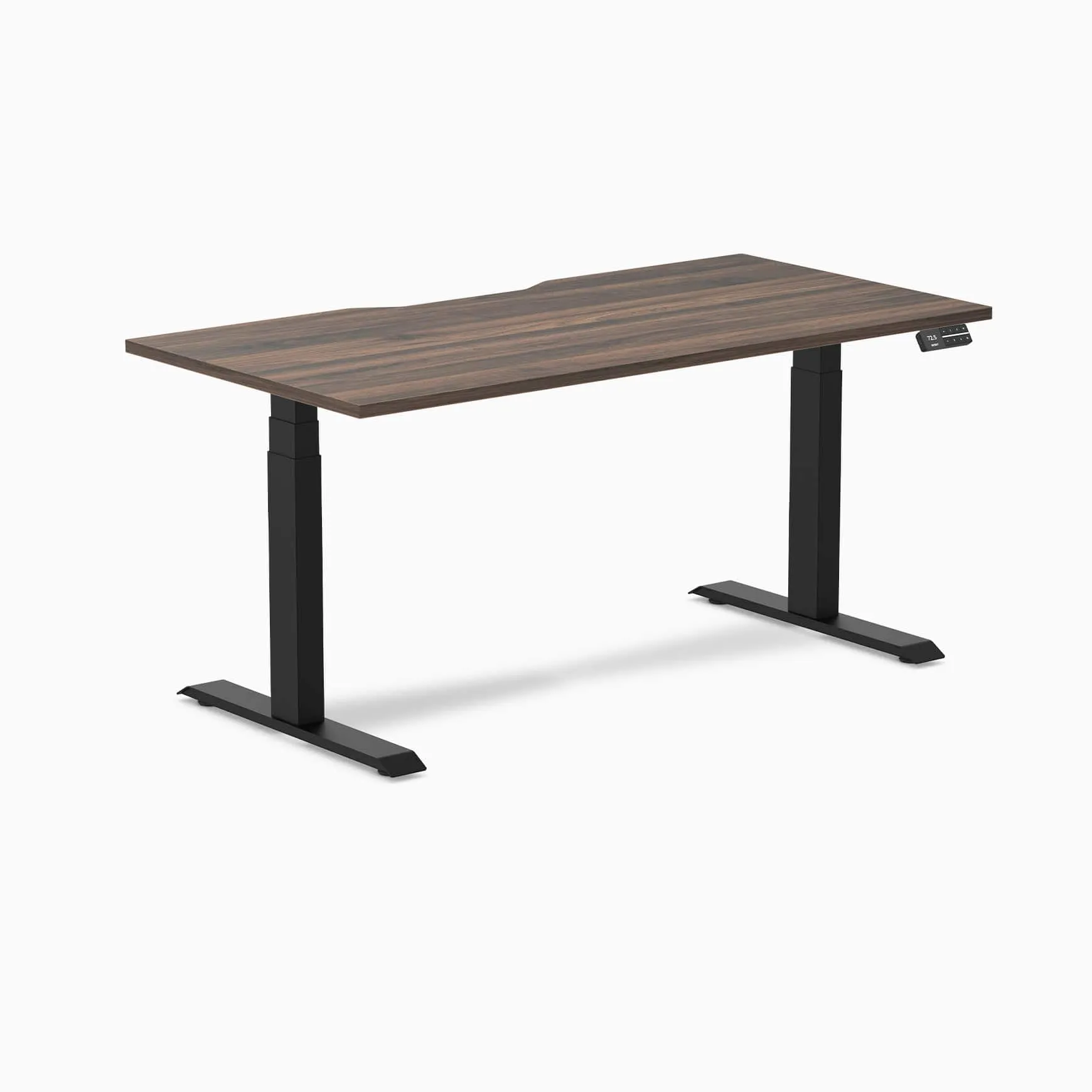 Almost Perfect Desky Dual Scalloped Melamine Sit Stand Desk