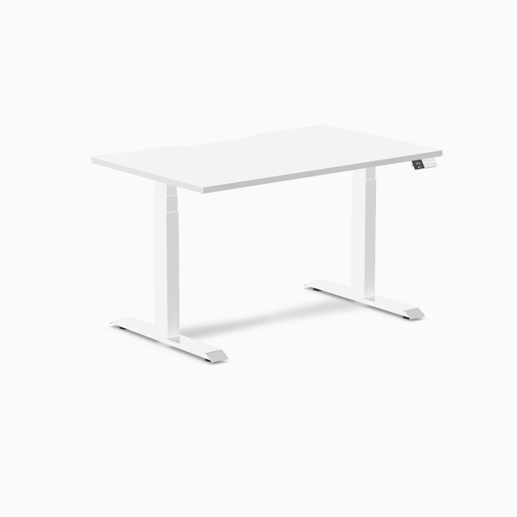 Almost Perfect Desky Dual Scalloped Melamine Sit Stand Desk