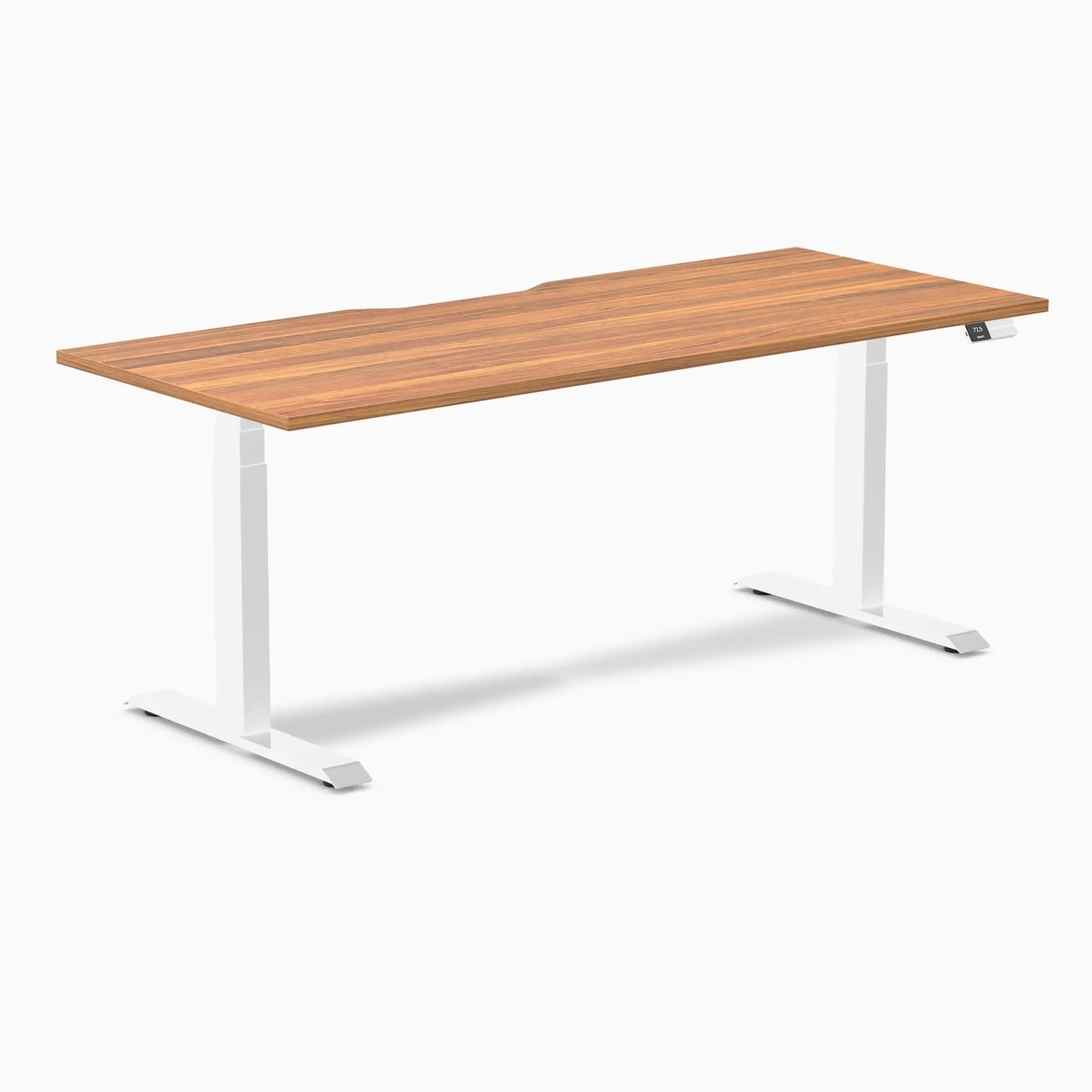 Almost Perfect Desky Dual Scalloped Melamine Sit Stand Desk