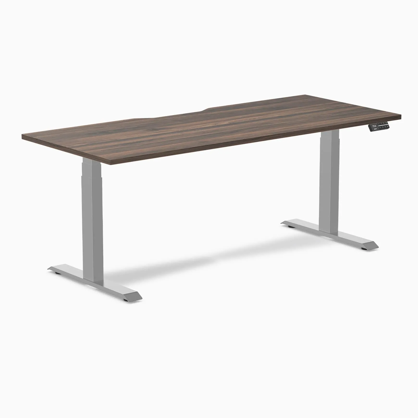 Almost Perfect Desky Dual Scalloped Melamine Sit Stand Desk