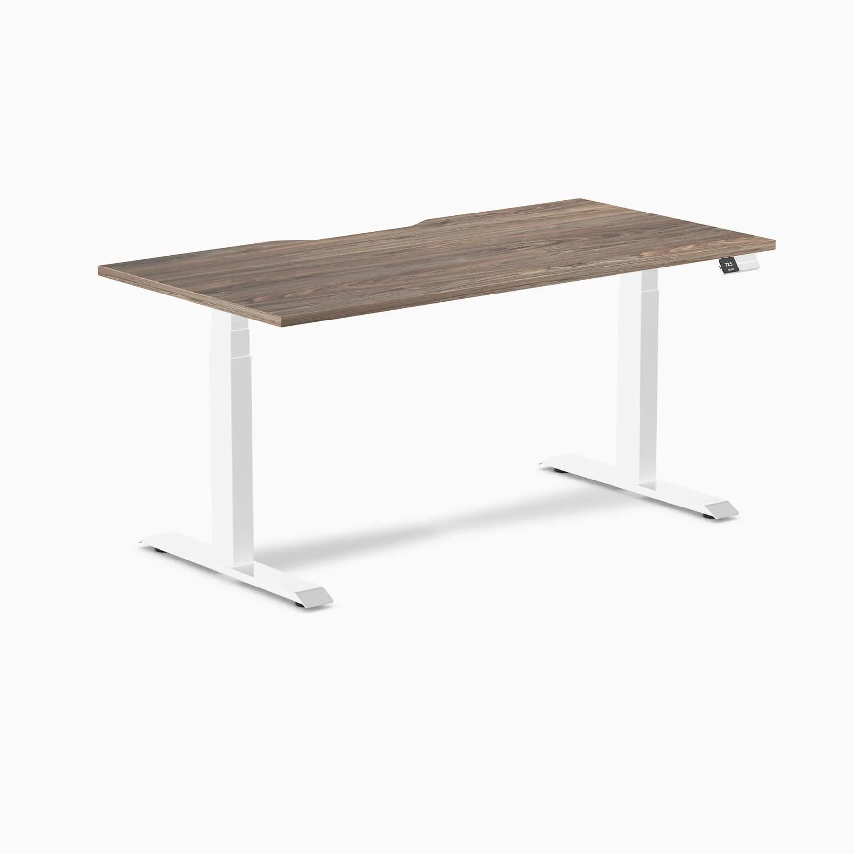 Almost Perfect Desky Dual Scalloped Melamine Sit Stand Desk