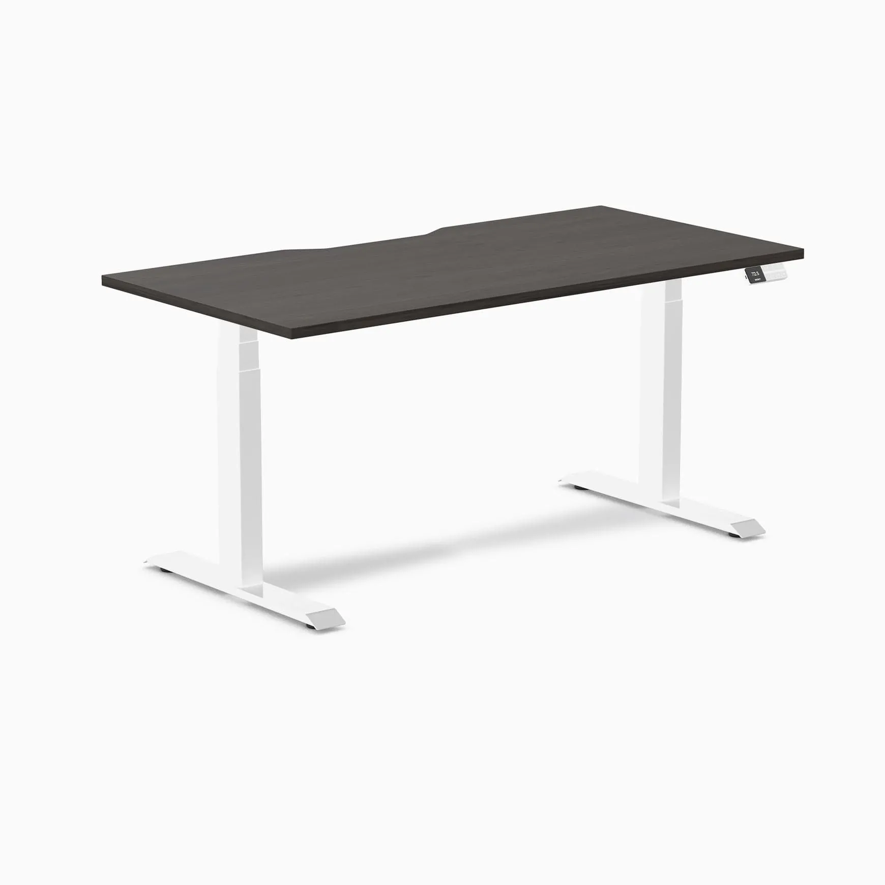 Almost Perfect Desky Dual Scalloped Melamine Sit Stand Desk