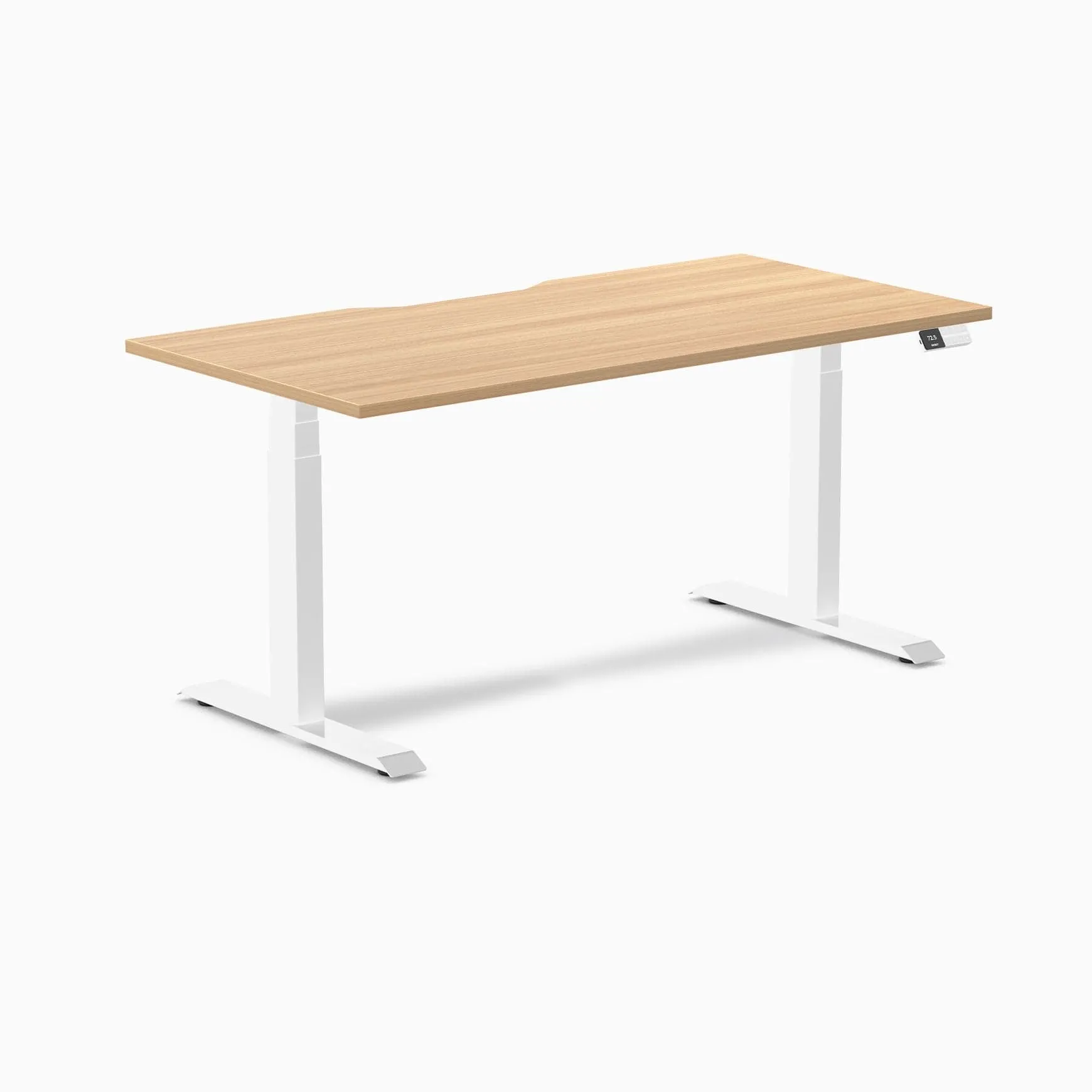 Almost Perfect Desky Dual Scalloped Melamine Sit Stand Desk