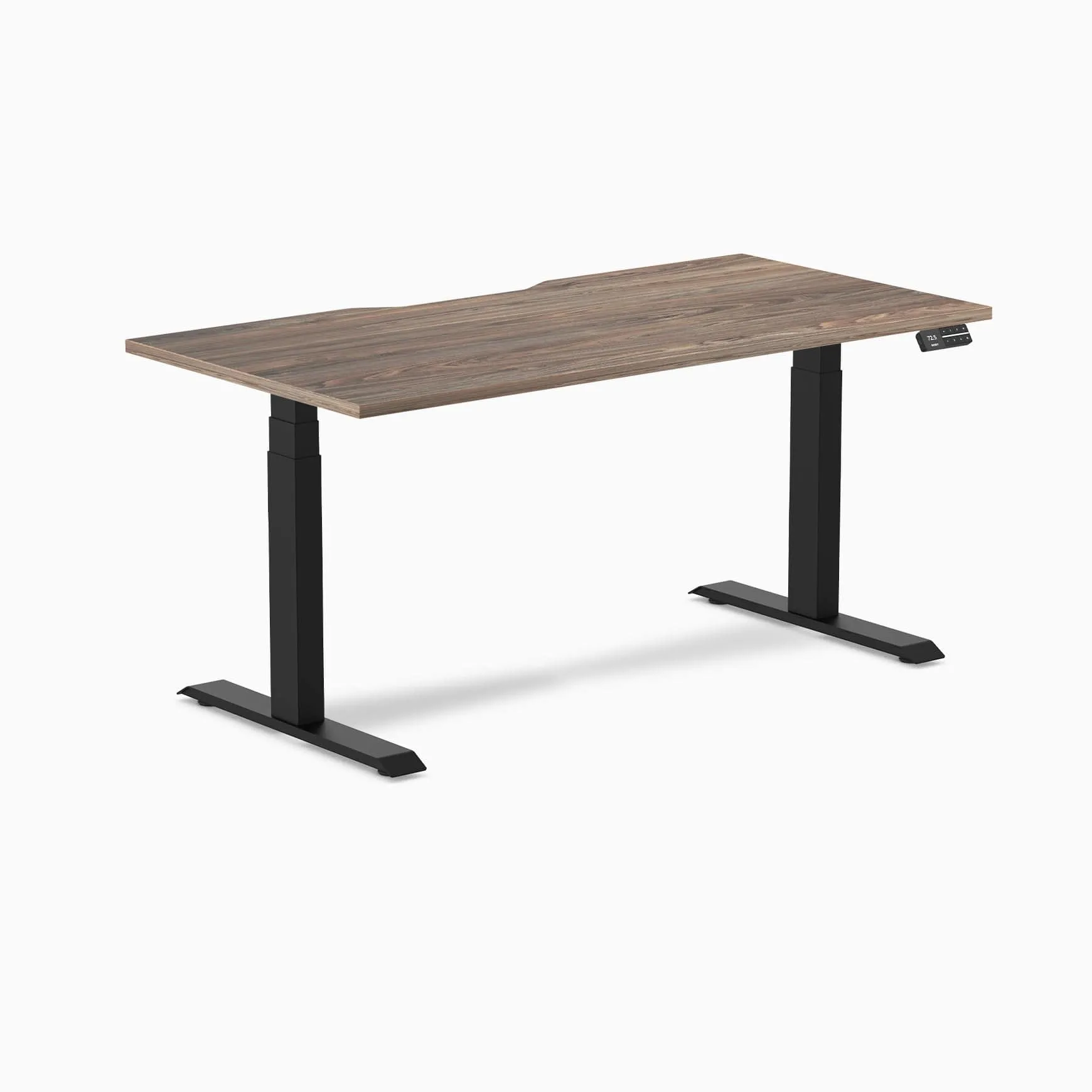 Almost Perfect Desky Dual Scalloped Melamine Sit Stand Desk