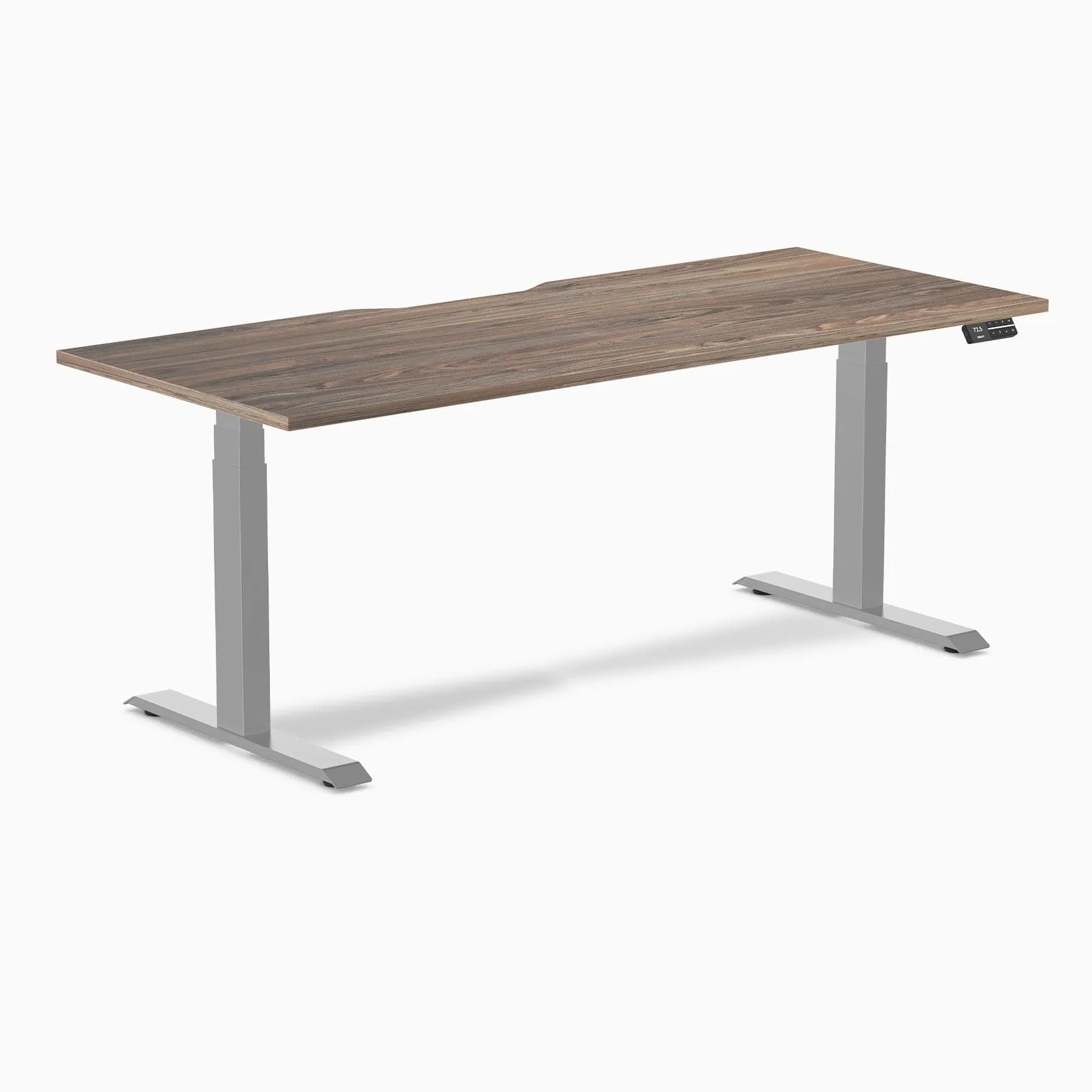 Almost Perfect Desky Dual Scalloped Melamine Sit Stand Desk