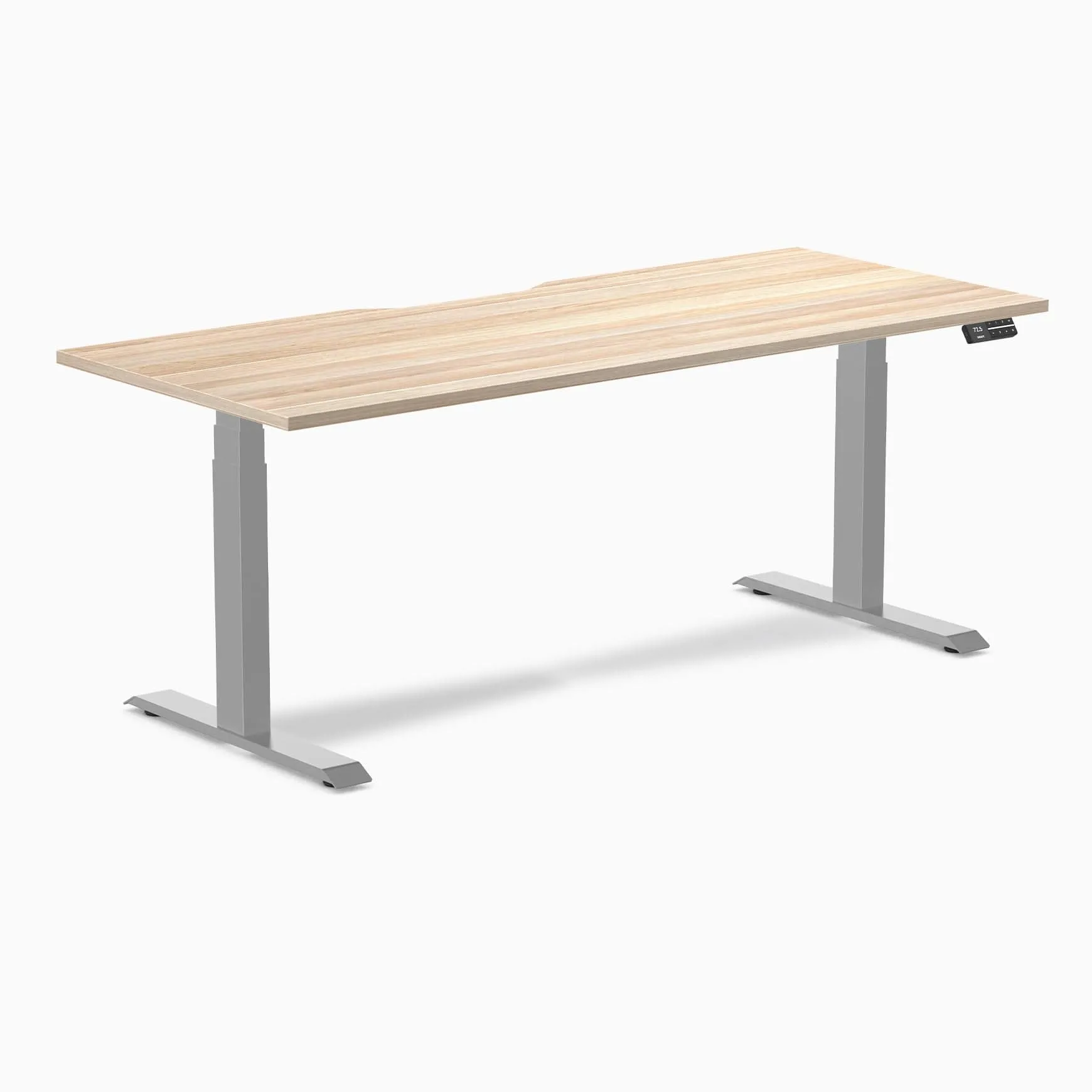 Almost Perfect Desky Dual Scalloped Melamine Sit Stand Desk