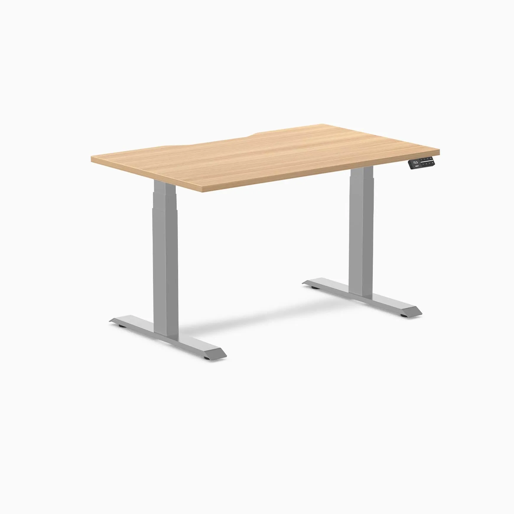 Almost Perfect Desky Dual Scalloped Melamine Sit Stand Desk
