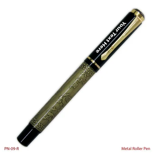 AMS-PN-09 - Promotional Metal Pen Black with Chinese Design