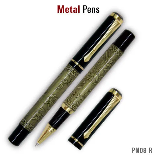 AMS-PN-09 - Promotional Metal Pen Black with Chinese Design