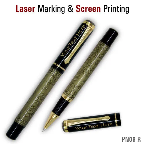 AMS-PN-09 - Promotional Metal Pen Black with Chinese Design
