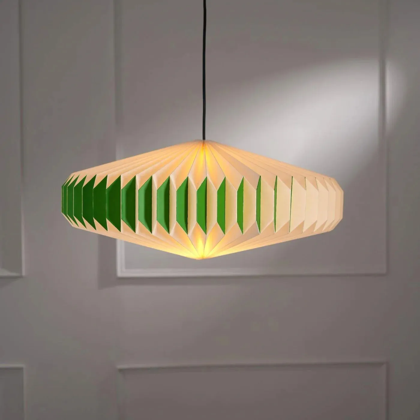 ANKUR COMET ORIGAMI PENDANT LIGHT- PAPER HANDPLEATING HANGING LIGHT