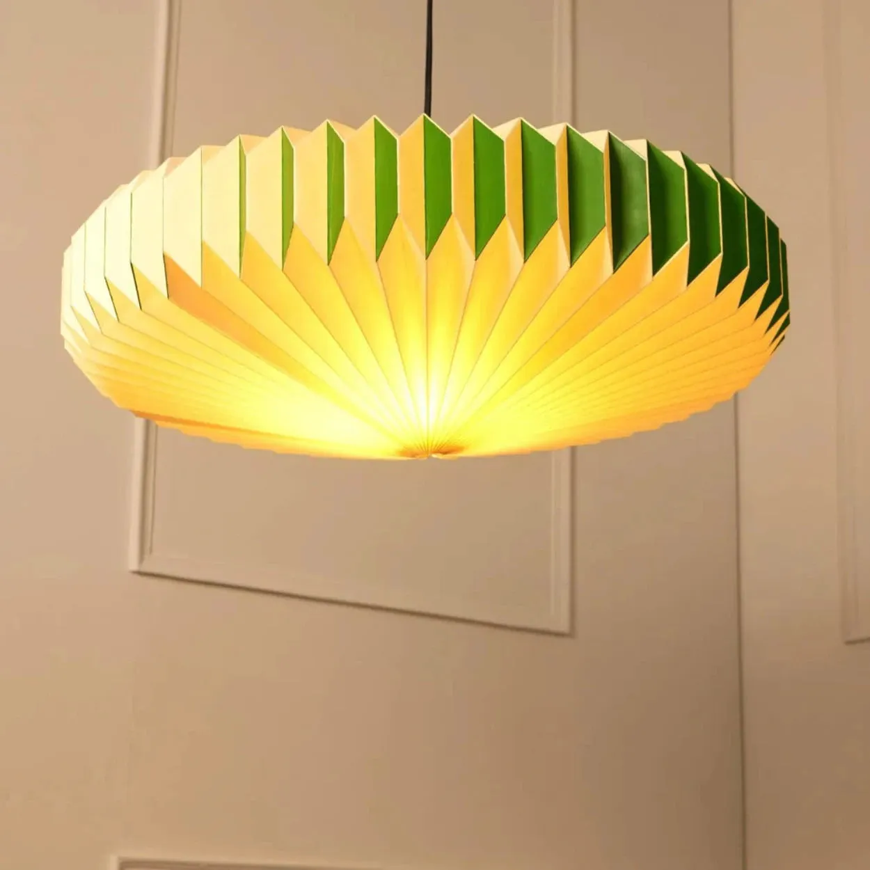 ANKUR COMET ORIGAMI PENDANT LIGHT- PAPER HANDPLEATING HANGING LIGHT