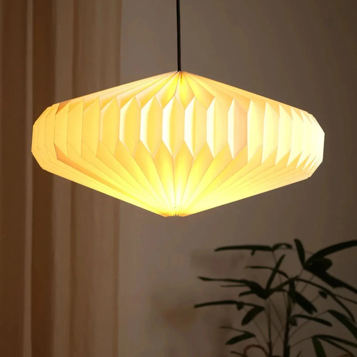 ANKUR COMET ORIGAMI PENDANT LIGHT- PAPER HANDPLEATING HANGING LIGHT