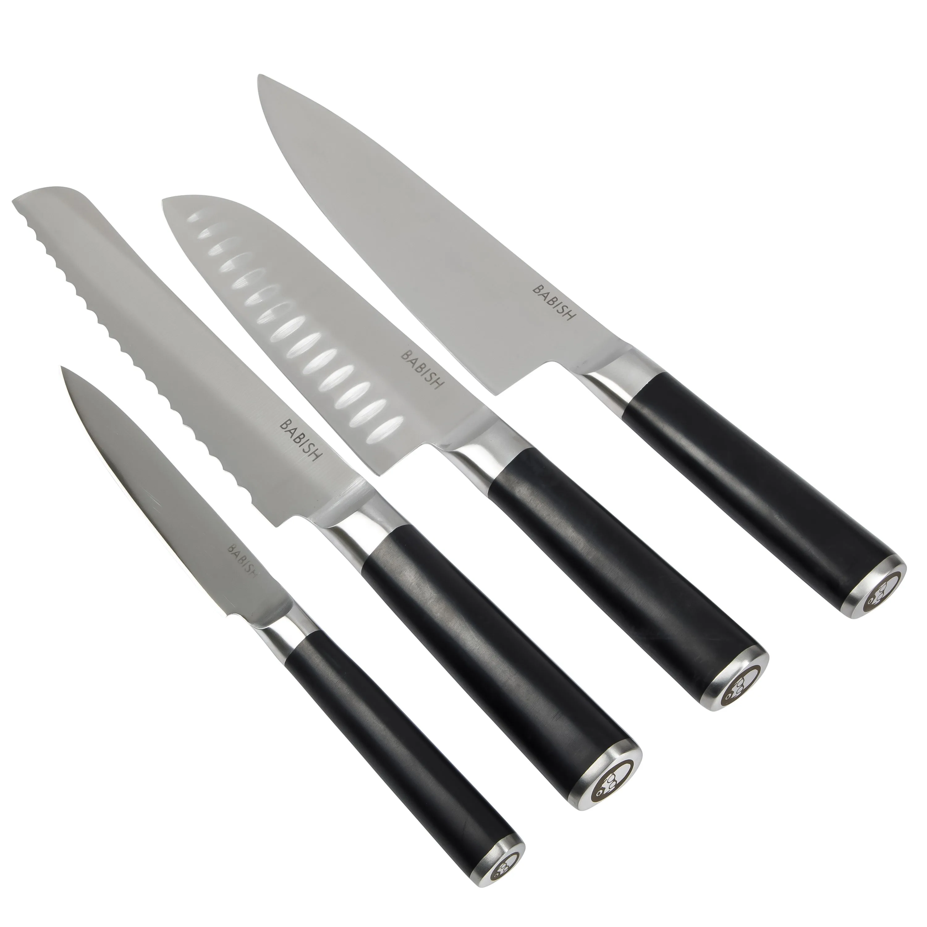 Babish 5 Piece German Steel Magnetic Knife Block Set