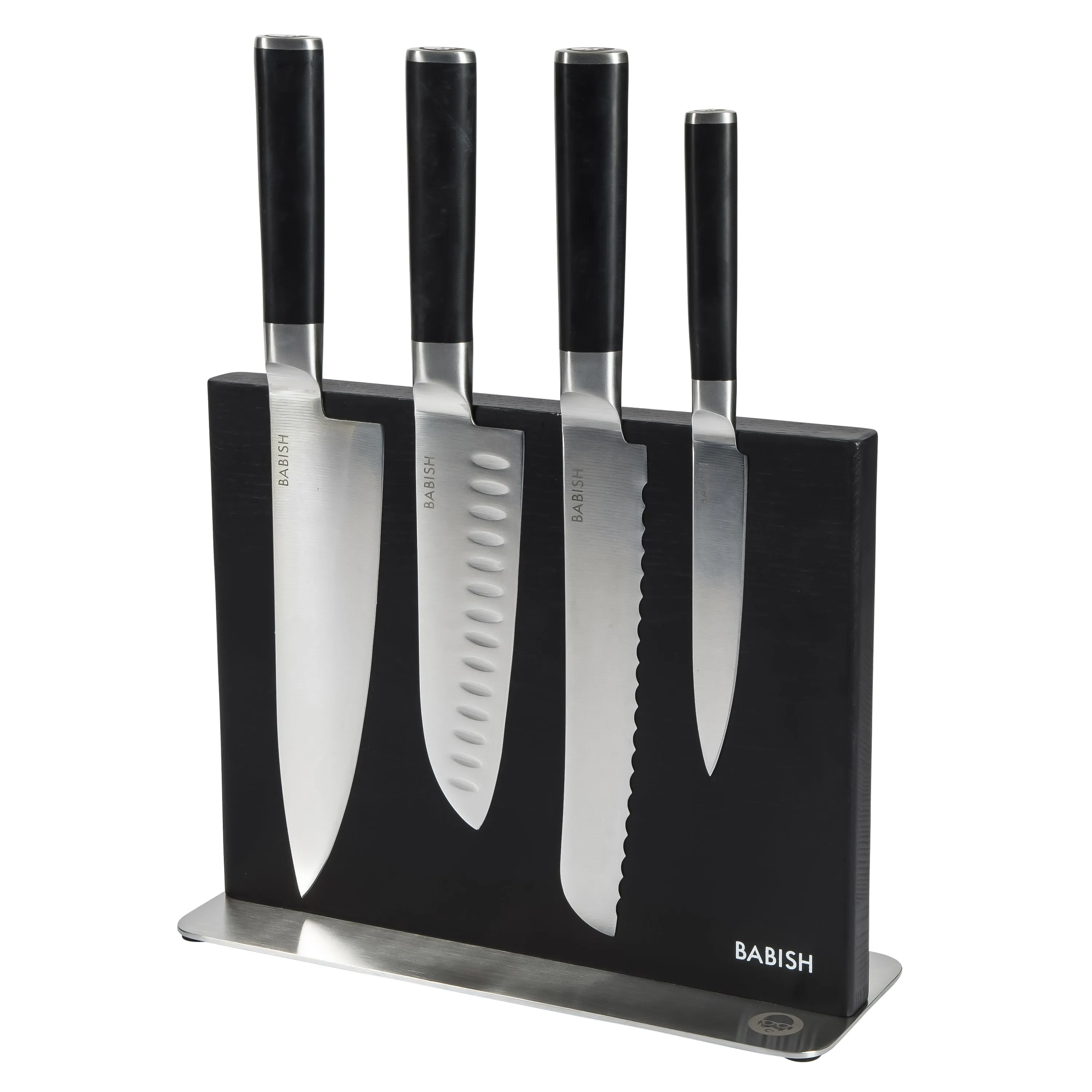 Babish 5 Piece German Steel Magnetic Knife Block Set