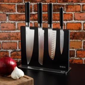 Babish 5 Piece German Steel Magnetic Knife Block Set