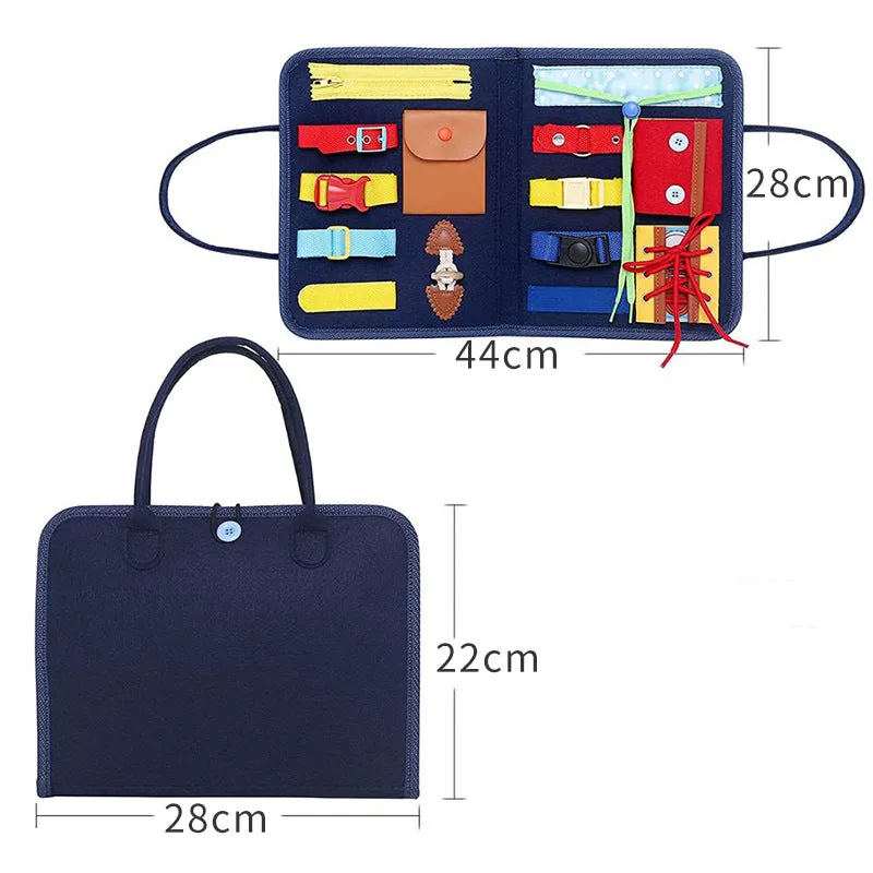 Baby Early Education Preschool Sensory Learning Toy Book Children's Busy Board Dressing And Buttoning Learning | Brodtica.com