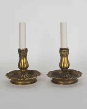 Baroque Candlestick Lamps by E. F. Caldwell