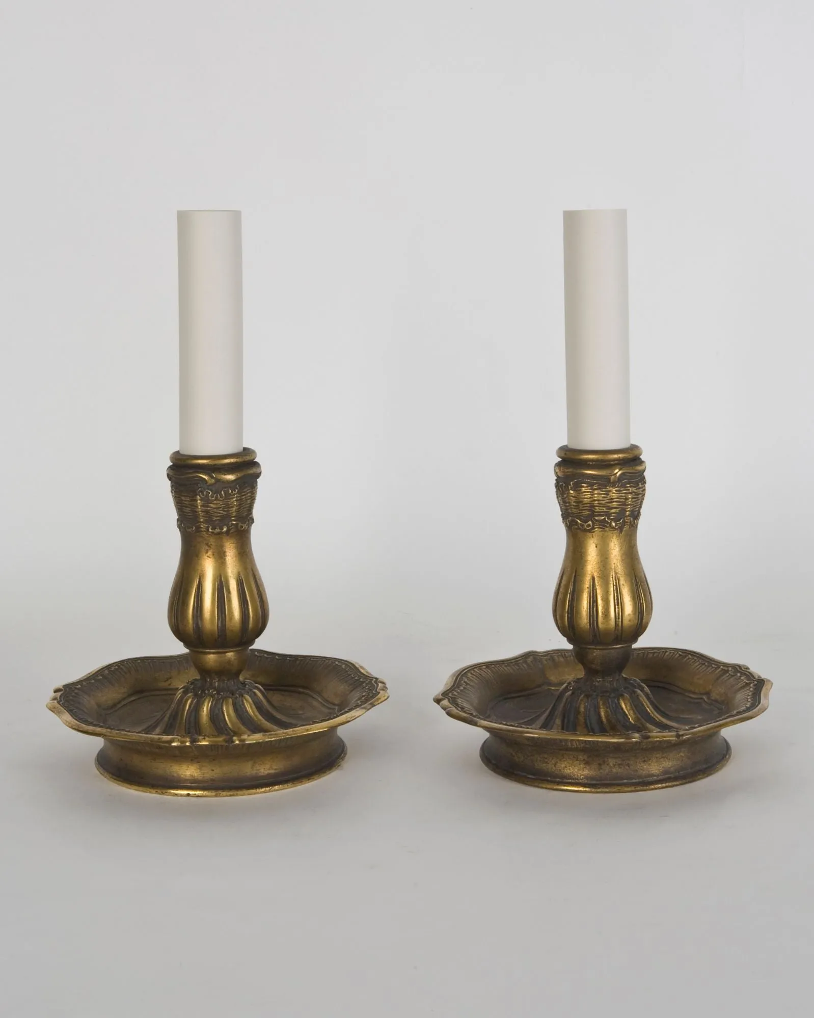 Baroque Candlestick Lamps by E. F. Caldwell