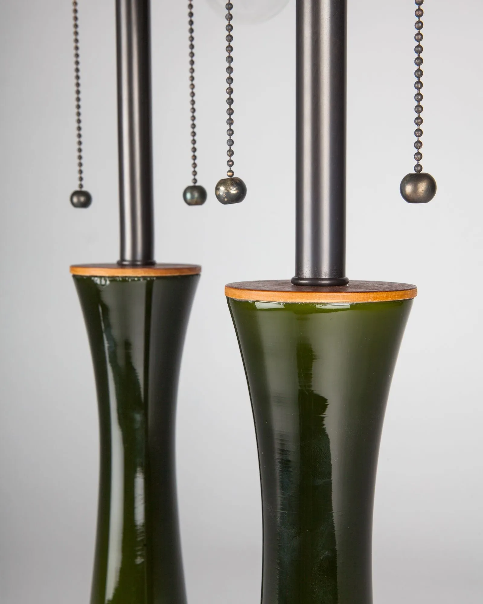 Bergboms Green Glass Table Lamps