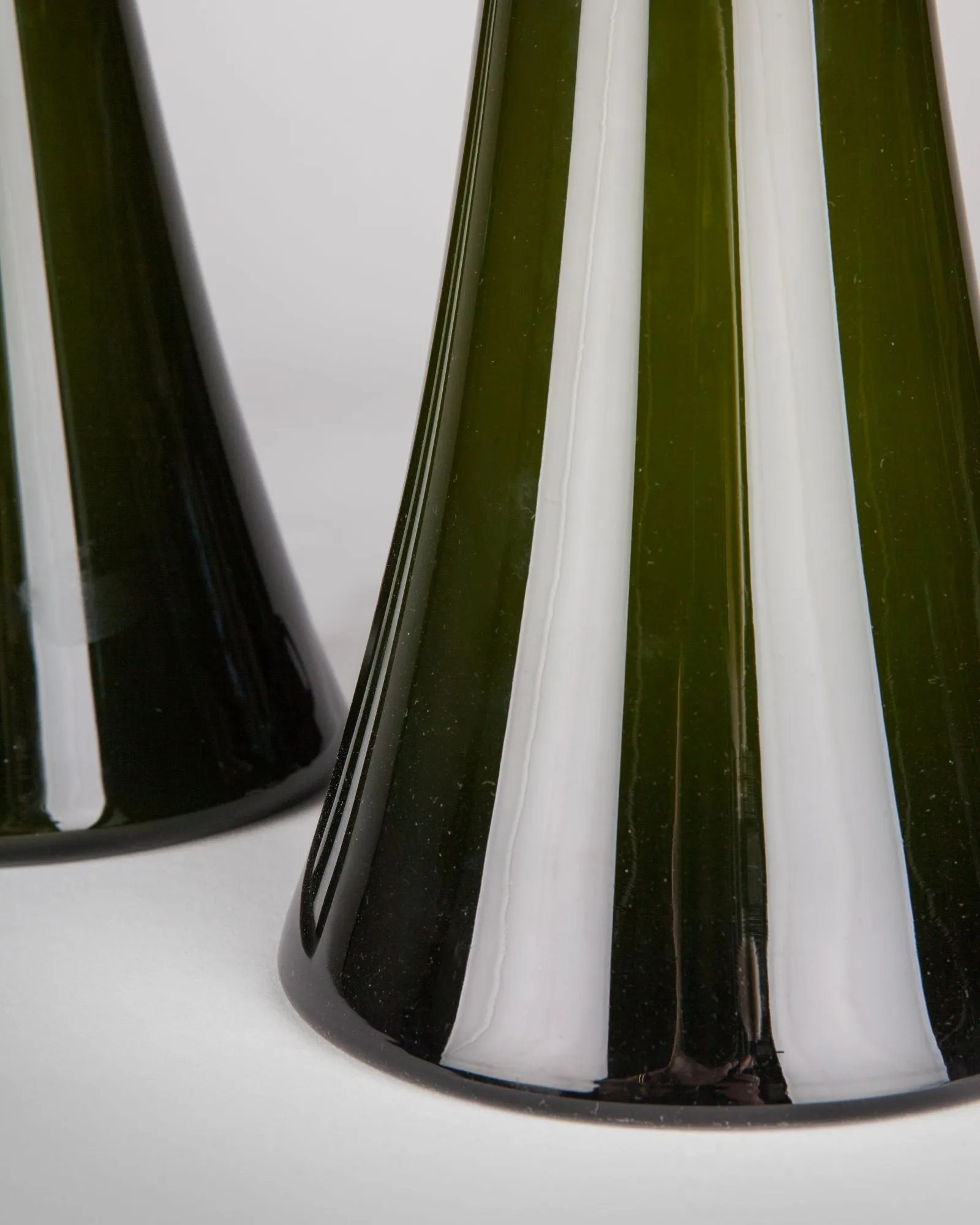 Bergboms Green Glass Table Lamps