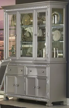 Bevelle Buffet with Hutch in Silver 1958-50-55