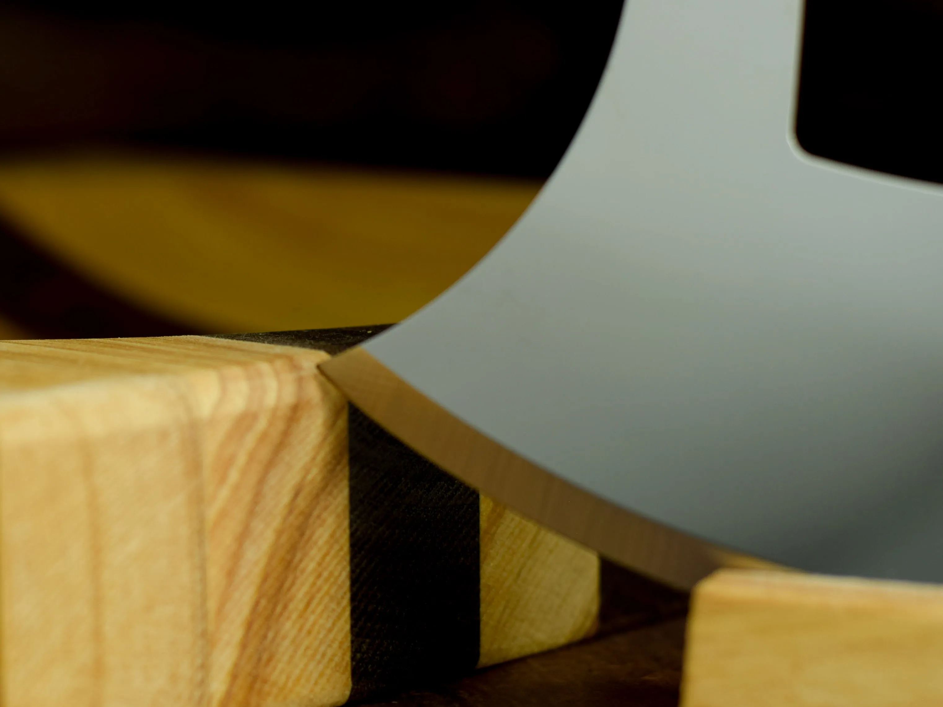Birch Ulu Knife - Engraved "Alaska Cutlery" Mezzaluna - by The Ulu Factory in Alaska