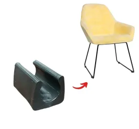 Black Sled Clip On Chair Tip - VAR20BCT