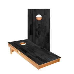Black Small Panel Wood Star Cornhole Boards