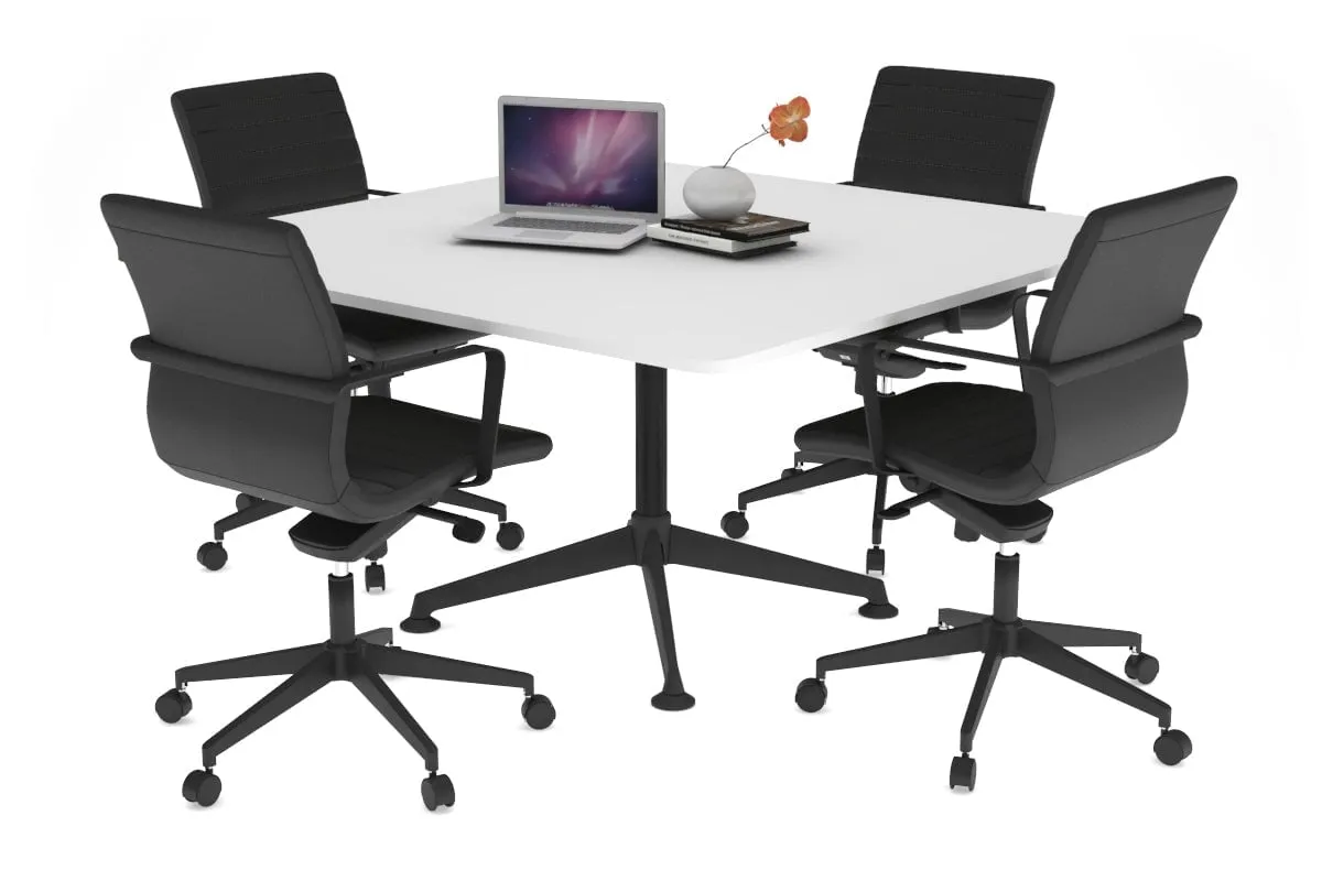 Boardroom Table Premium Indented Black Leg Blackjack [1100L x 1100W with Rounded Corners]