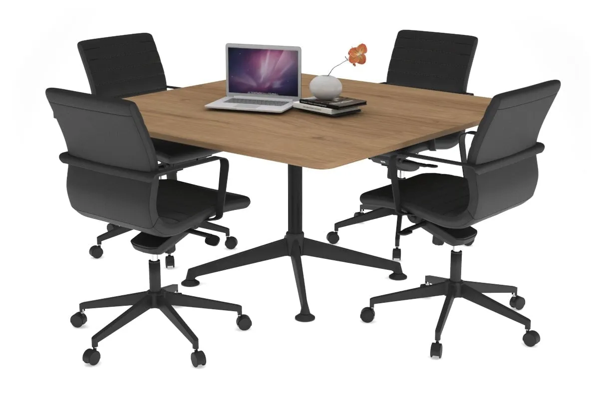 Boardroom Table Premium Indented Black Leg Blackjack [1100L x 1100W with Rounded Corners]