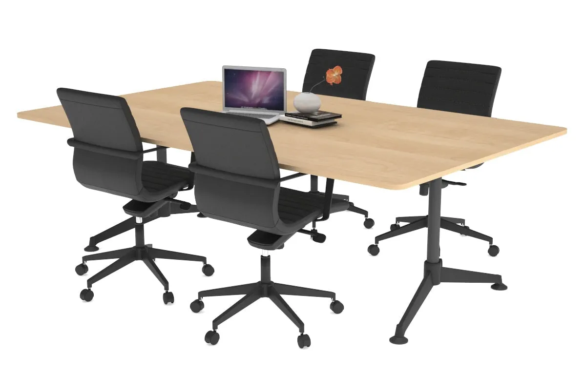 Boardroom Table Premium Indented Black Legs Blackjack [1800L x 1100W with Rounded Corners]
