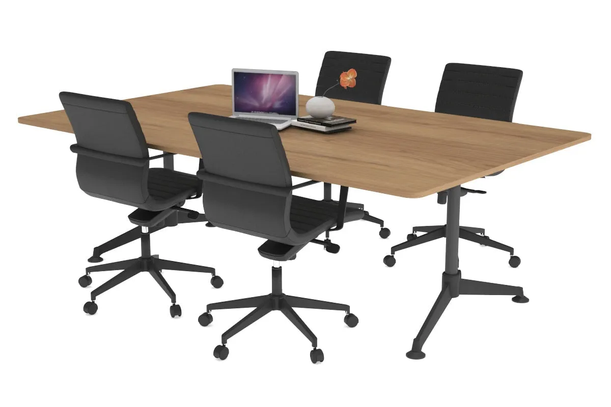 Boardroom Table Premium Indented Black Legs Blackjack [1800L x 1100W with Rounded Corners]