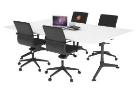 Boardroom Table Premium Indented Black Legs Blackjack [1800L x 1100W with Rounded Corners]