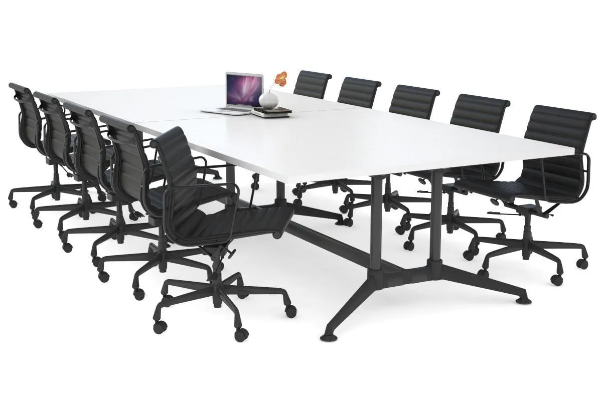 Boardroom Table Premium Indented Black Legs Blackjack [3600L x 1500W]