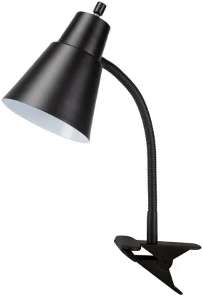 Boston Harbor TL-CL-170-BLACK3 Flexible Clip-On Desk Lamp, 120 V, 60 W, 1-Lamp, CFL Lamp, Black Fixture, Black :EA: QUANTITY: 1