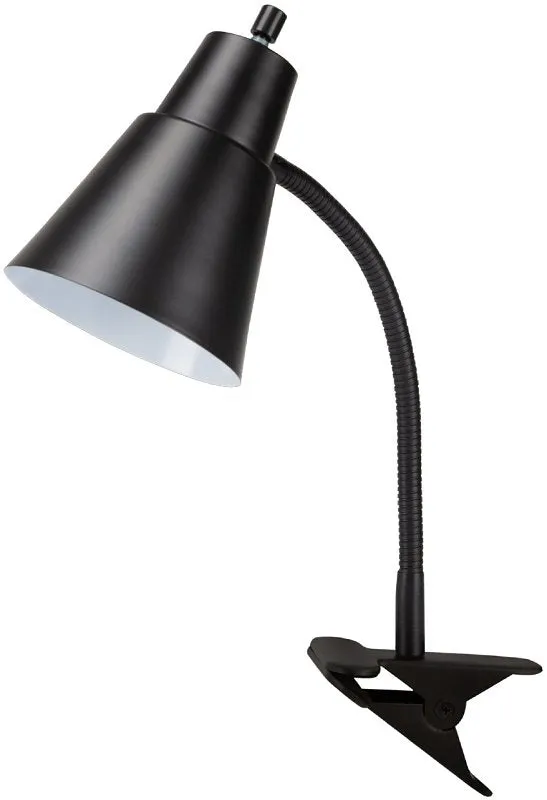 Boston Harbor TL-CL-170-BLACK3 Flexible Clip-On Desk Lamp, 120 V, 60 W, 1-Lamp, CFL Lamp, Black Fixture, Black :EA: QUANTITY: 1