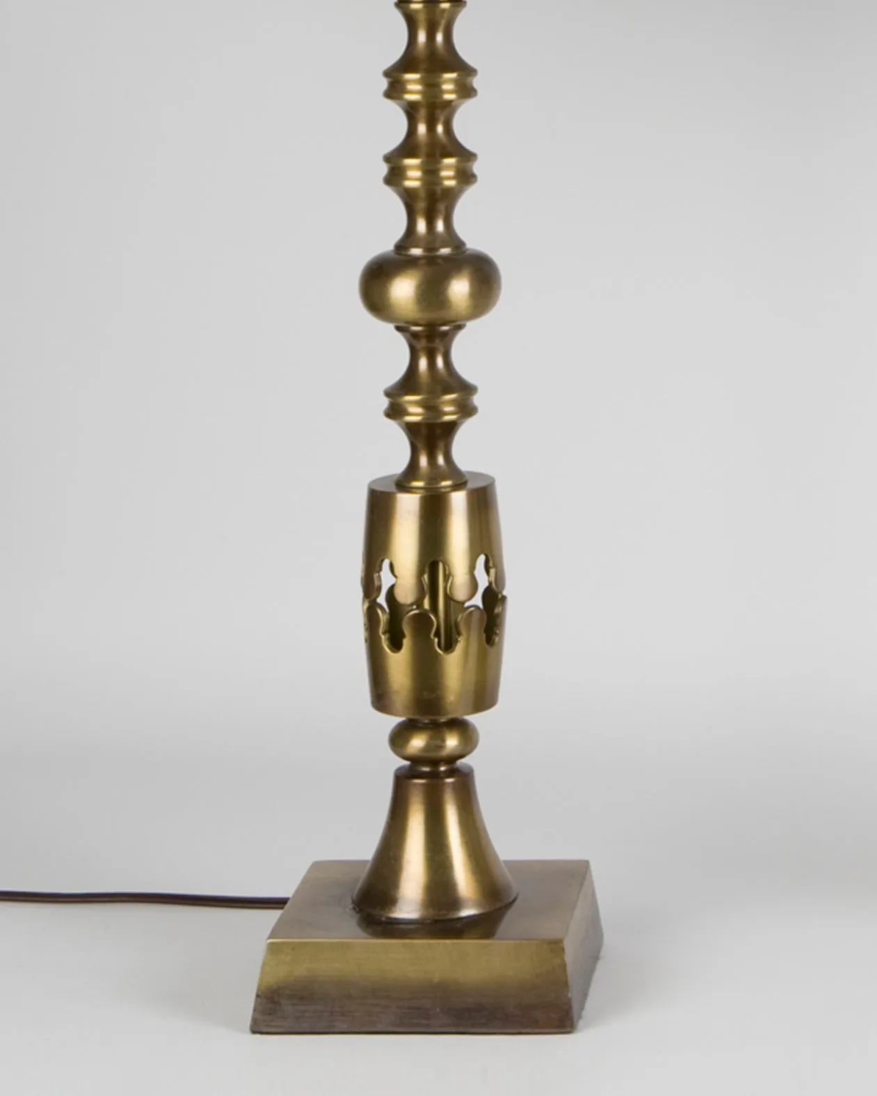 Brass Baluster Form Table Lamps