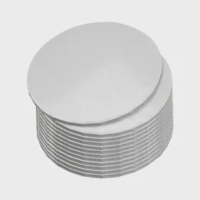 BULK Masonite Silver Round Cake Board 10 Pkt - 25cm/10in