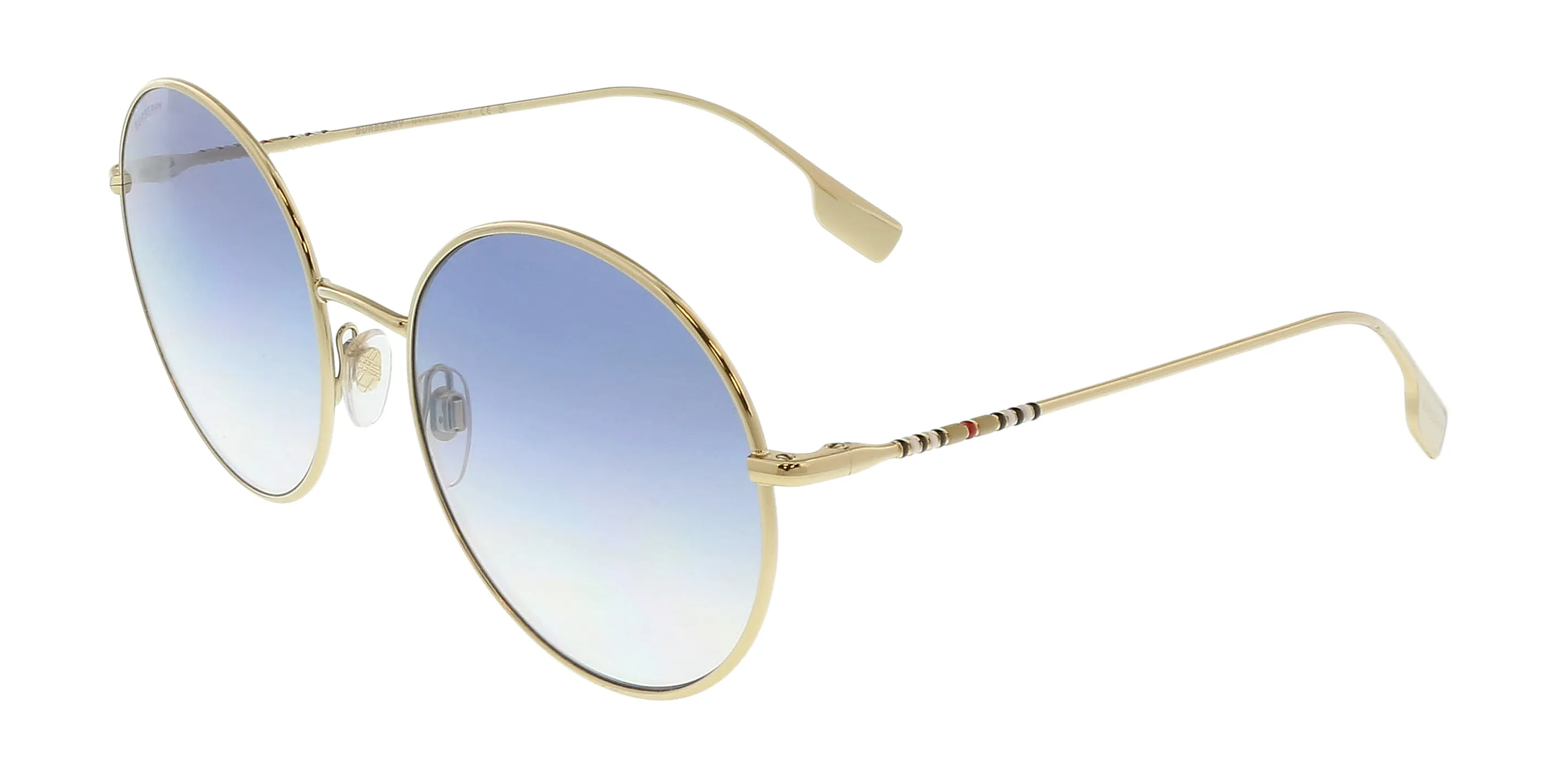 Burberry 0BE3132 110919 Pippa Light Gold Round  Full Rim Sunglasses