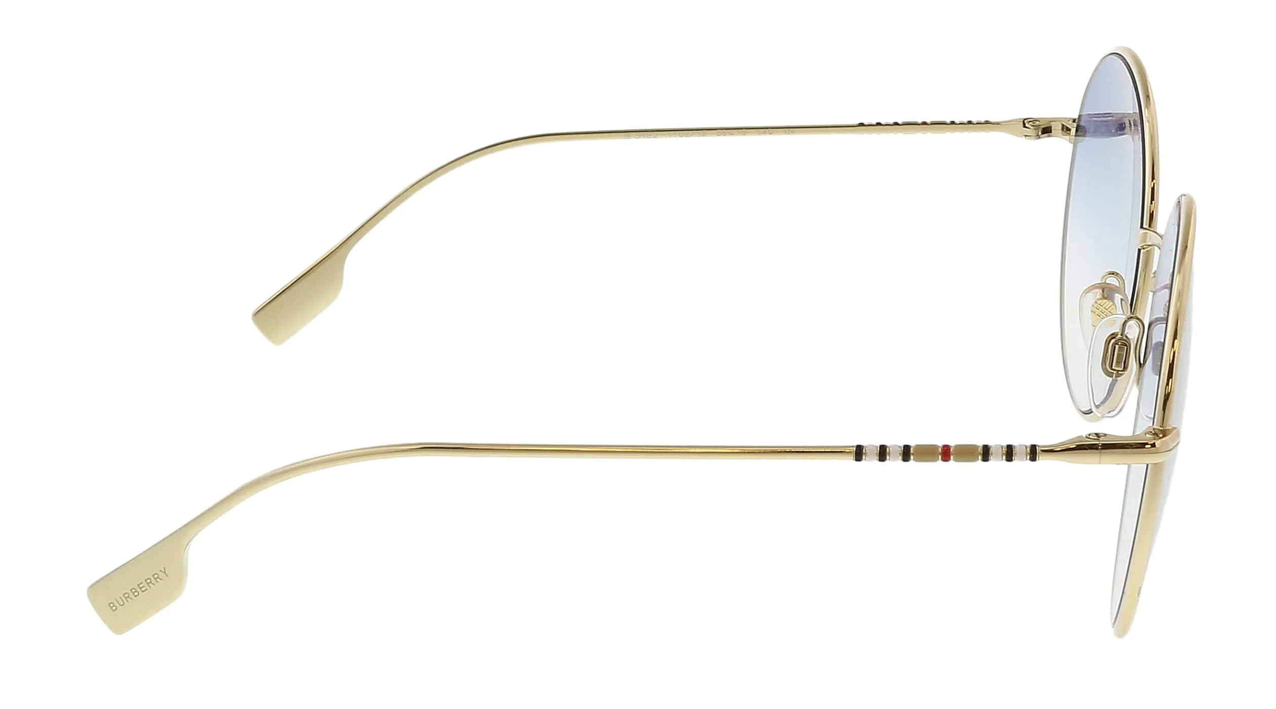 Burberry 0BE3132 110919 Pippa Light Gold Round  Full Rim Sunglasses