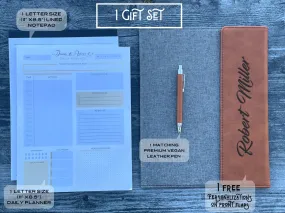 Business Gift Set, Dream lt Achieve It Daily Planner   Padfolio   Pen,